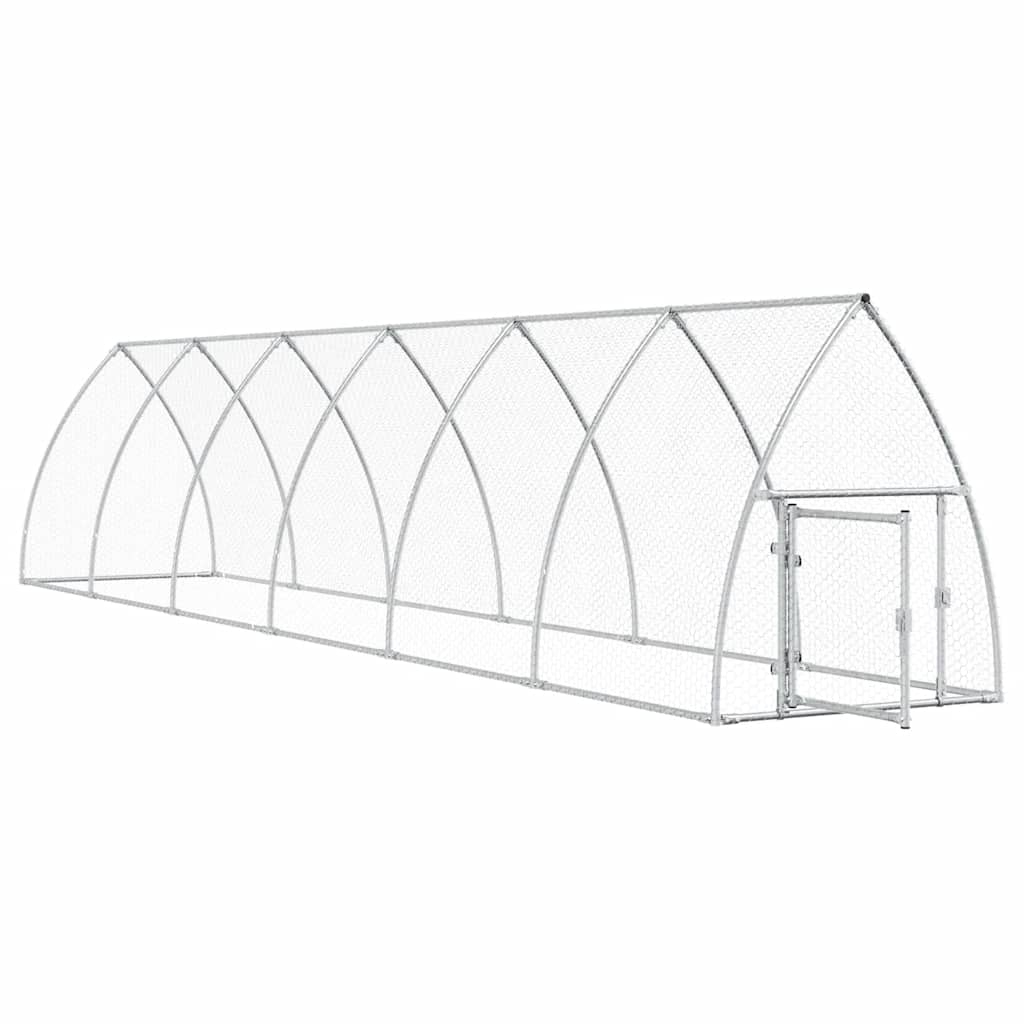 Chicken Cage Silver Galvanised Steel