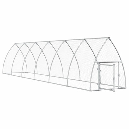 Chicken Cage Silver Galvanised Steel