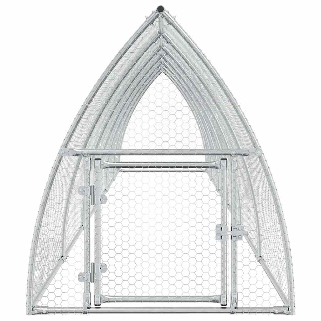 Chicken Cage Silver Galvanised Steel