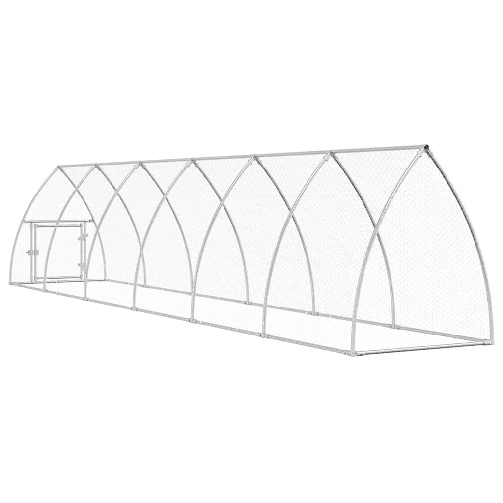 Chicken Cage Silver Galvanised Steel