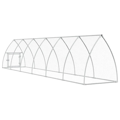 Chicken Cage Silver Galvanised Steel
