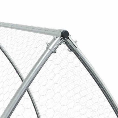 Chicken Cage Silver Galvanised Steel
