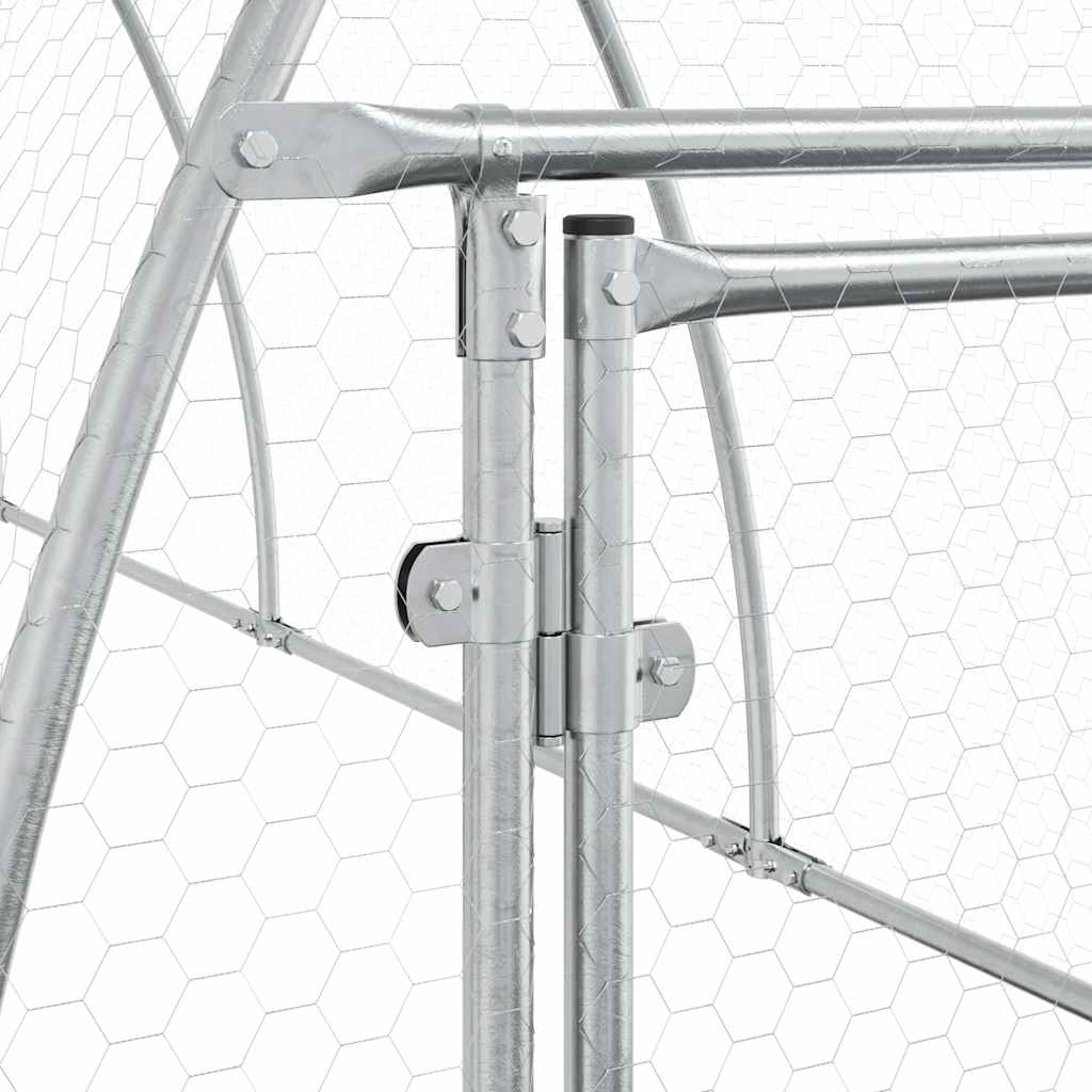 Chicken Cage Silver Galvanised Steel