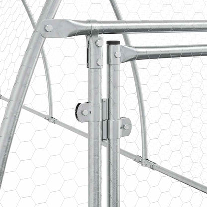 Chicken Cage Silver Galvanised Steel