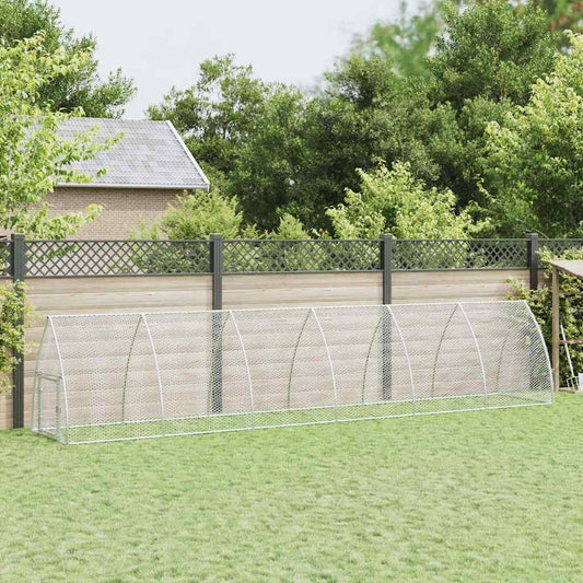 Chicken Cage Silver Galvanised Steel