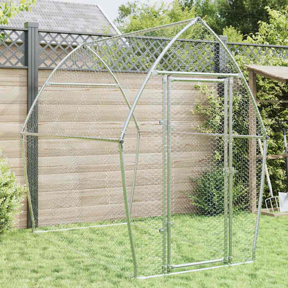 Chicken Cage Silver Galvanised Steel
