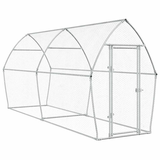 Chicken Cage Silver Galvanised Steel
