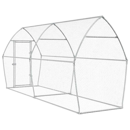 Chicken Cage Silver Galvanised Steel