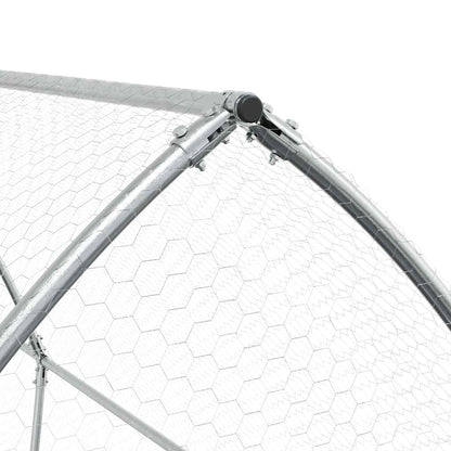 Chicken Cage Silver Galvanised Steel