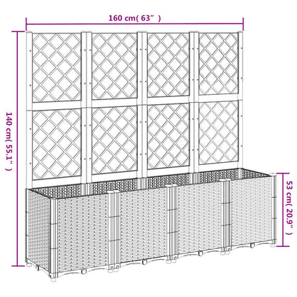 Garden Planter With Trellis Pp