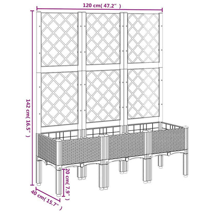 Garden Planter With Trellis Pp