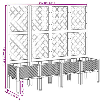 Garden Planter With Trellis Pp