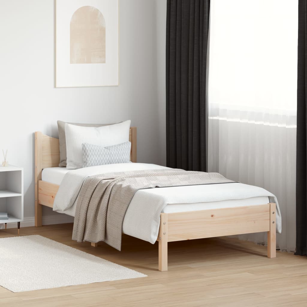 Bed Frame Without Mattress Solid Wood Pine