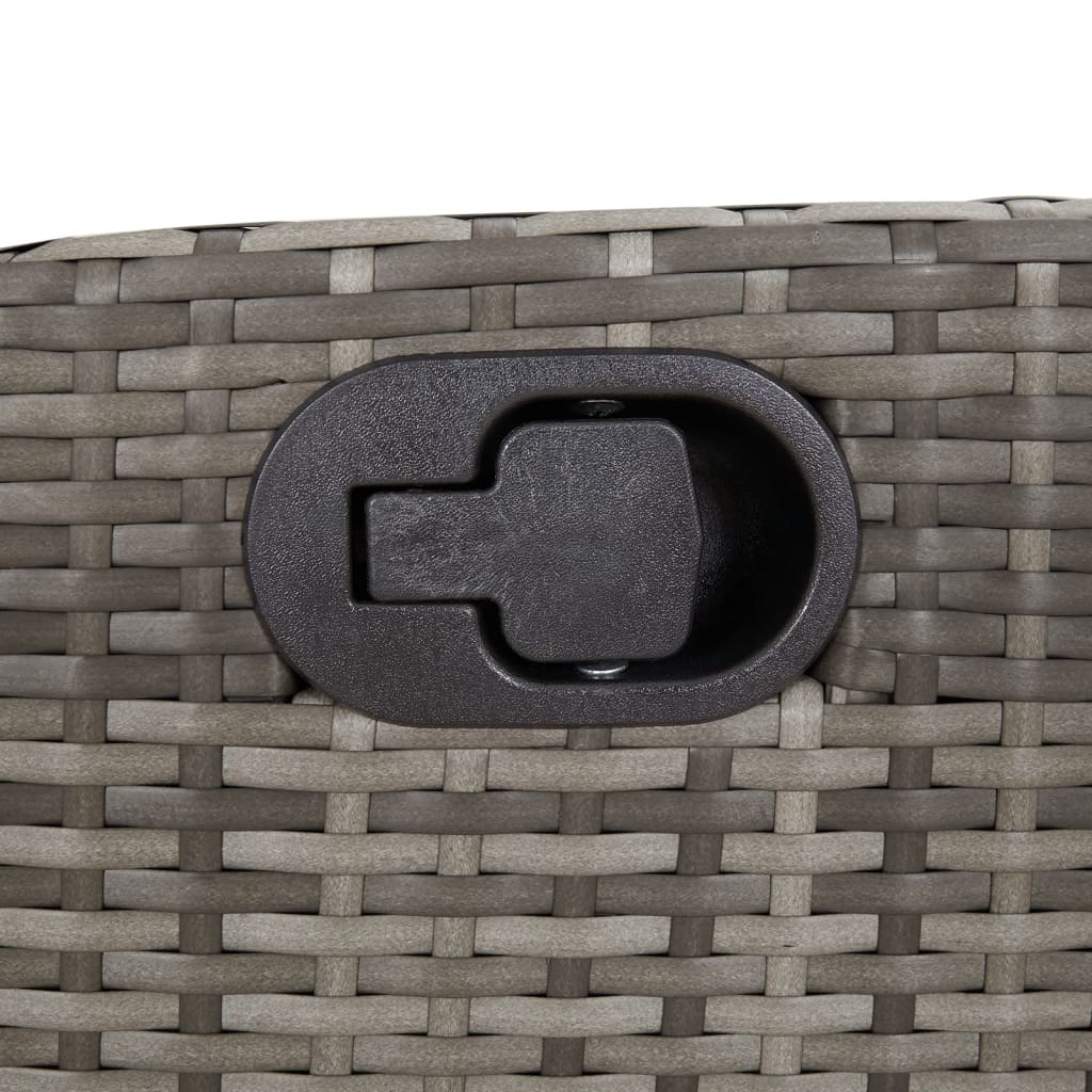 Reclining Garden Bench With Cushions Poly Rattan