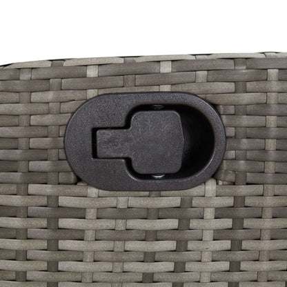 Reclining Garden Bench With Cushions Poly Rattan