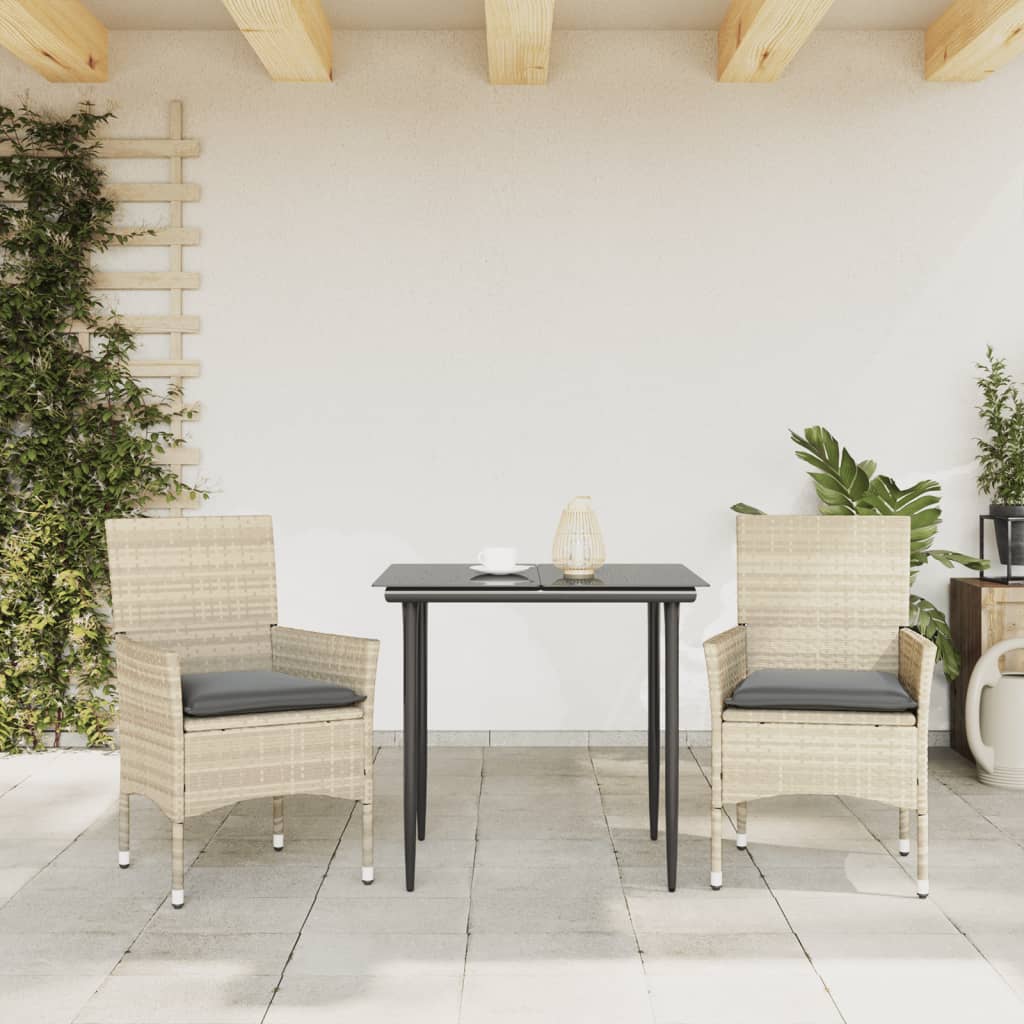 Garden Chairs With Cushions 2 Pcs Poly Rattan