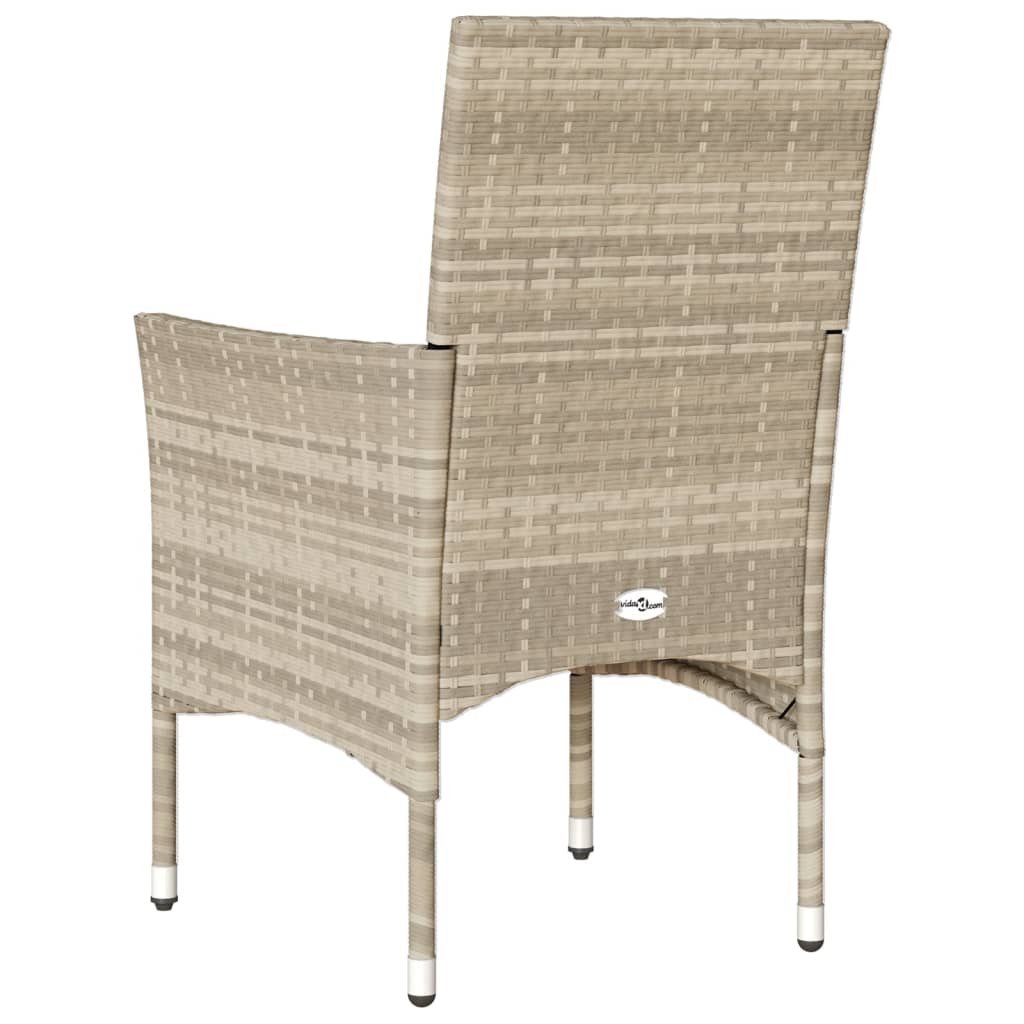 Garden Chairs With Cushions 2 Pcs Poly Rattan