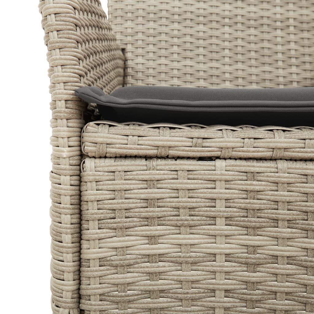 Garden Chairs With Cushions 2 Pcs Poly Rattan
