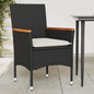 Garden Chairs With Cushions 2 Pcs Poly Rattan