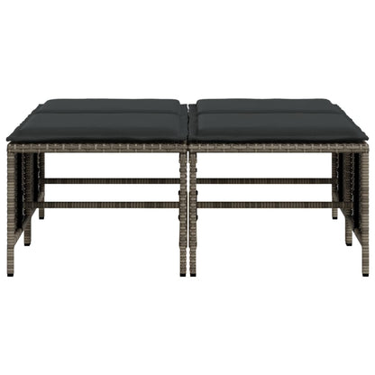 Garden Stools With Cushions 4 Pcs Poly Rattan