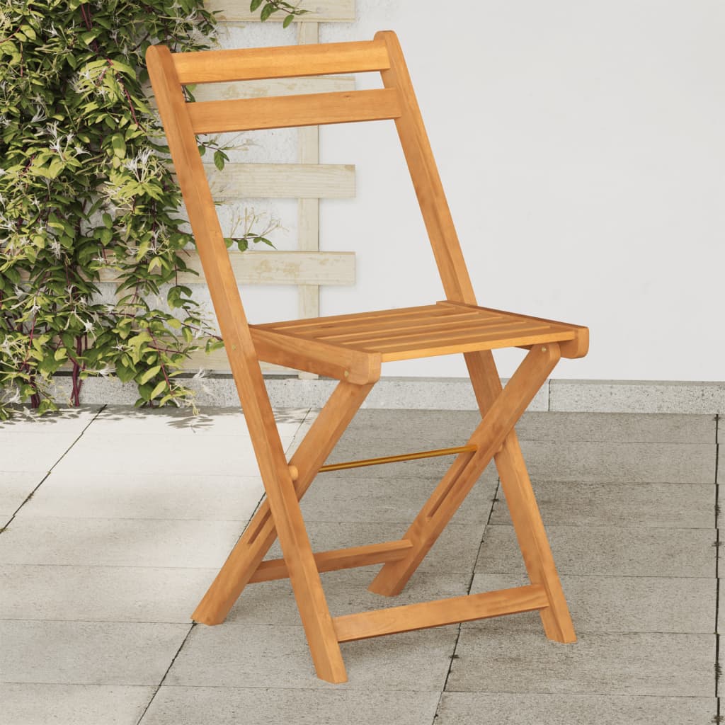 Outdoor Bistro Chairs 2 Pcs Solid Acacia Wood