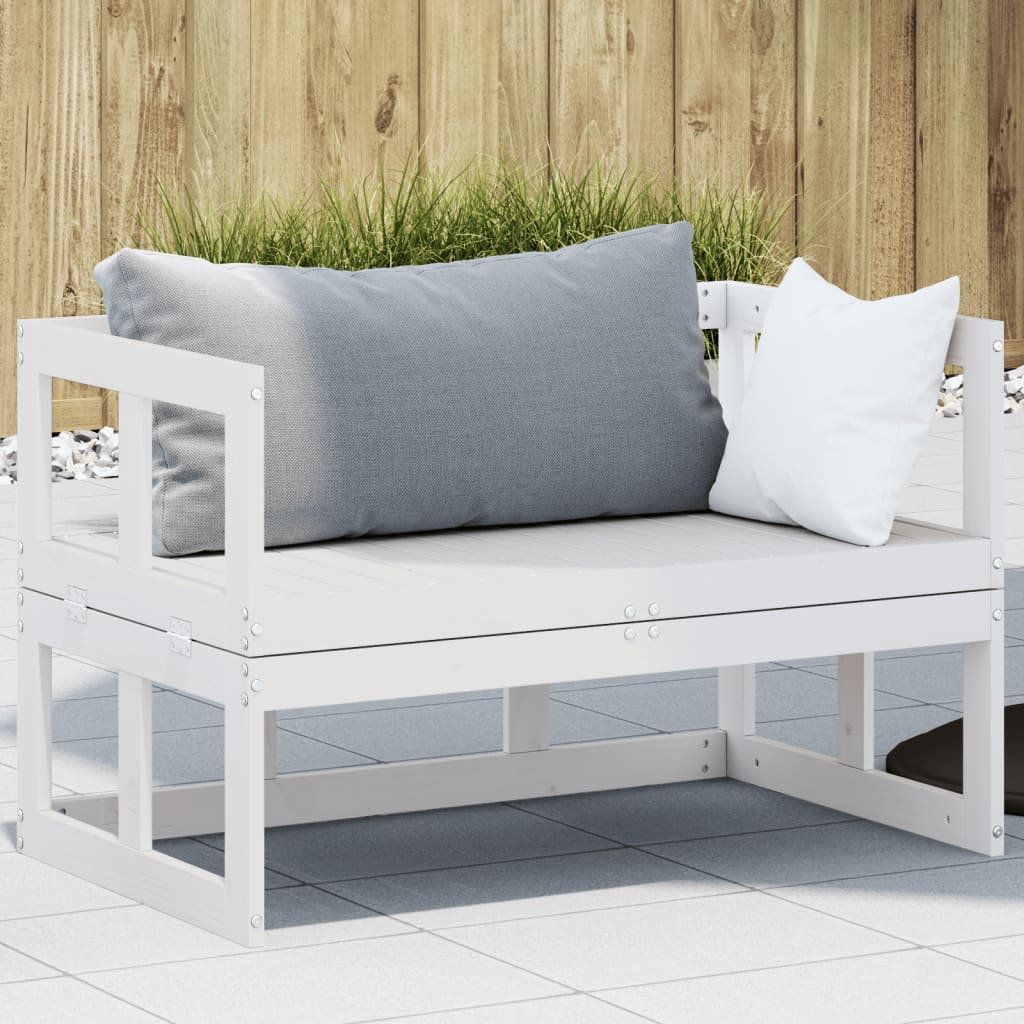 Garden Sofa Bench Extendable Solid Wood Douglas