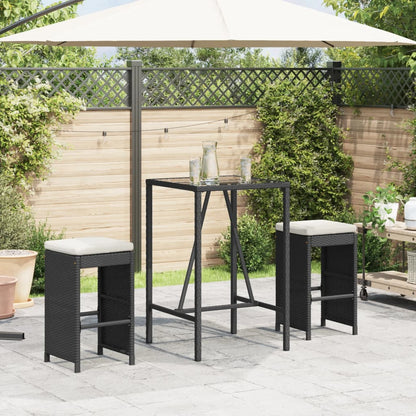 Garden Bar Stools With Cushions 6 Pcs Poly Rattan