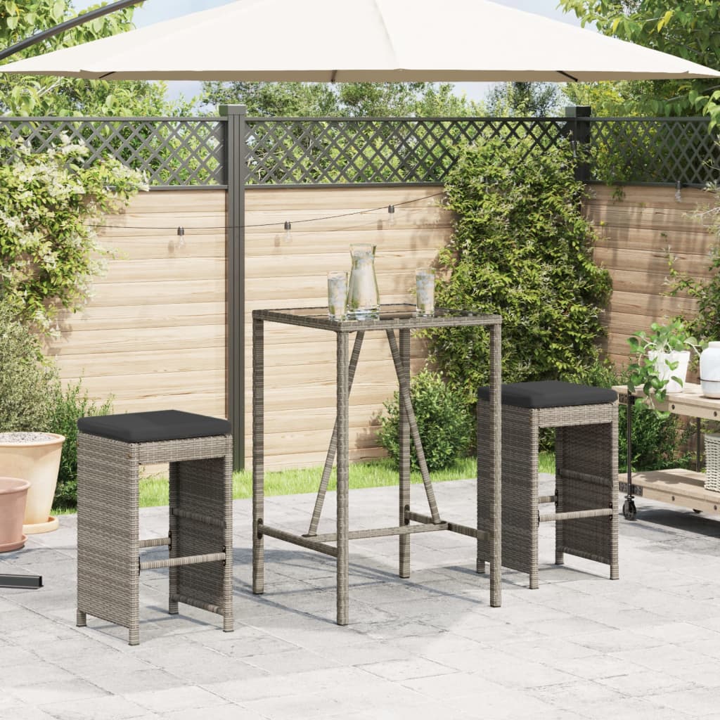 Garden Bar Stools With Cushions 6 Pcs Poly Rattan