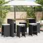 Garden Bar Stools With Cushions 6 Pcs Poly Rattan