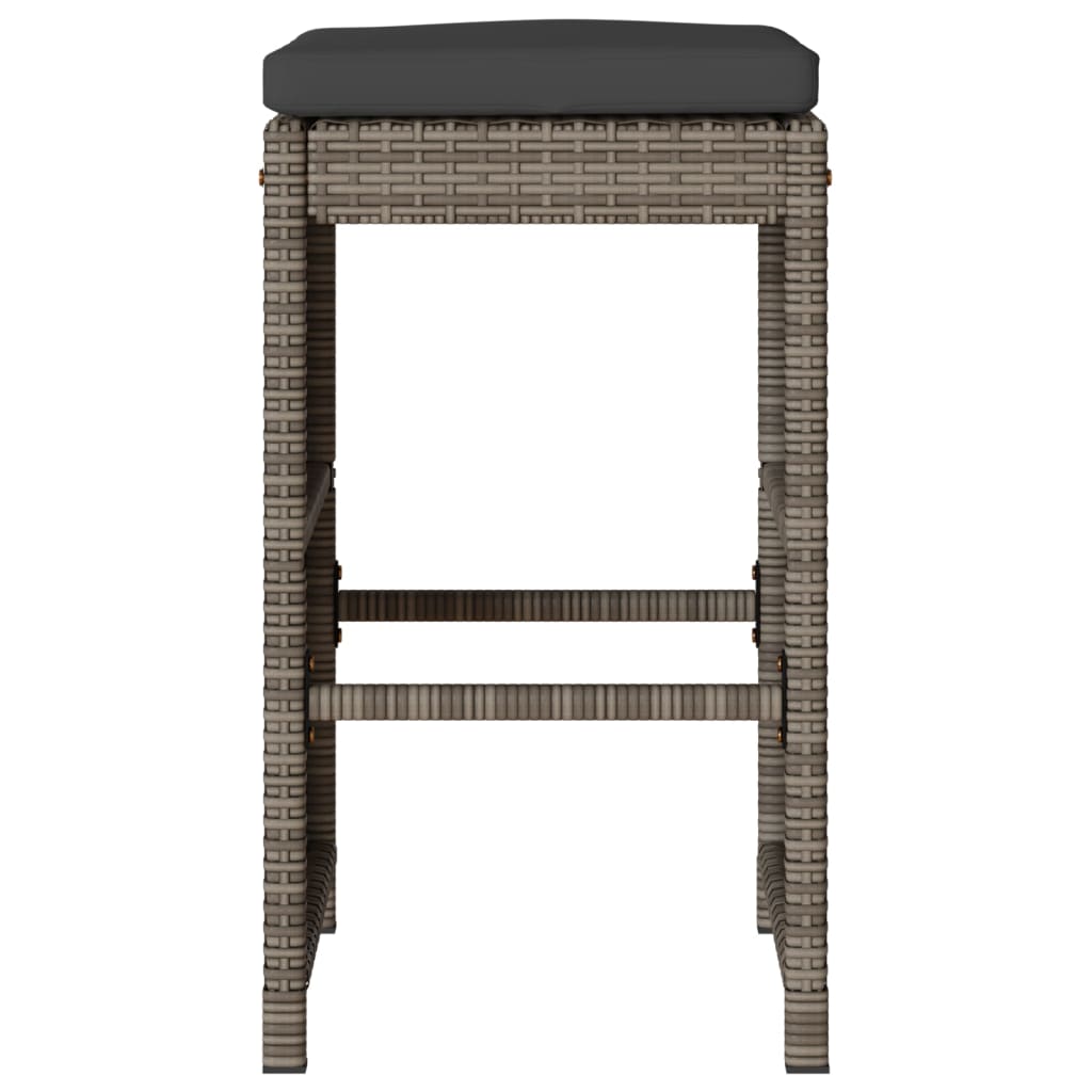 Garden Bar Stools With Cushions 6 Pcs Poly Rattan