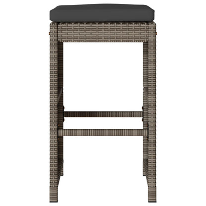 Garden Bar Stools With Cushions 6 Pcs Poly Rattan