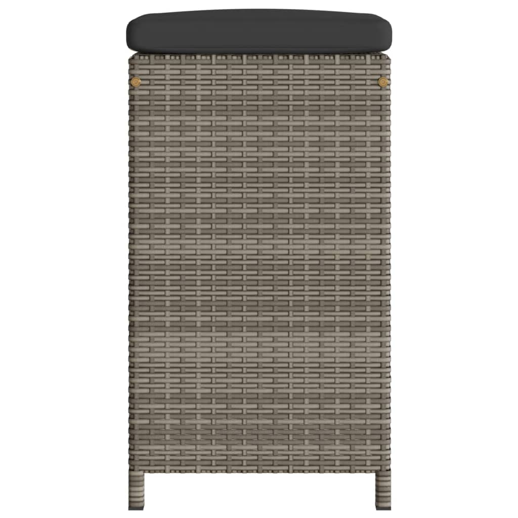 Garden Bar Stools With Cushions 6 Pcs Poly Rattan
