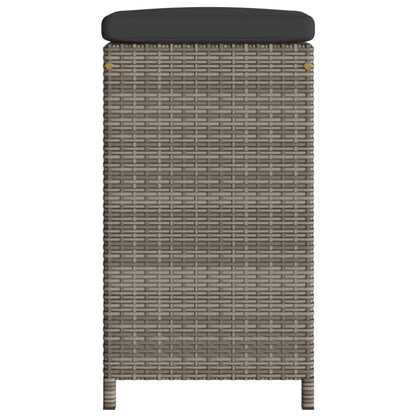 Garden Bar Stools With Cushions 6 Pcs Poly Rattan