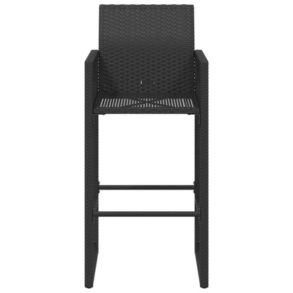 Garden Bar Stools 2 Pcs Poly Rattan