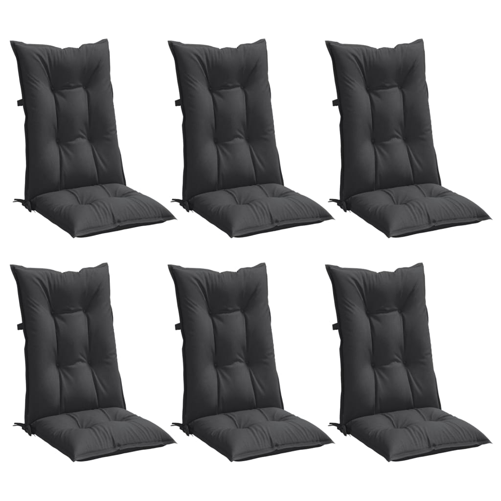 Highback Chair Cushions 6 Pcs Fabric