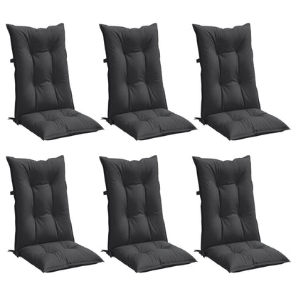 Highback Chair Cushions 6 Pcs Fabric