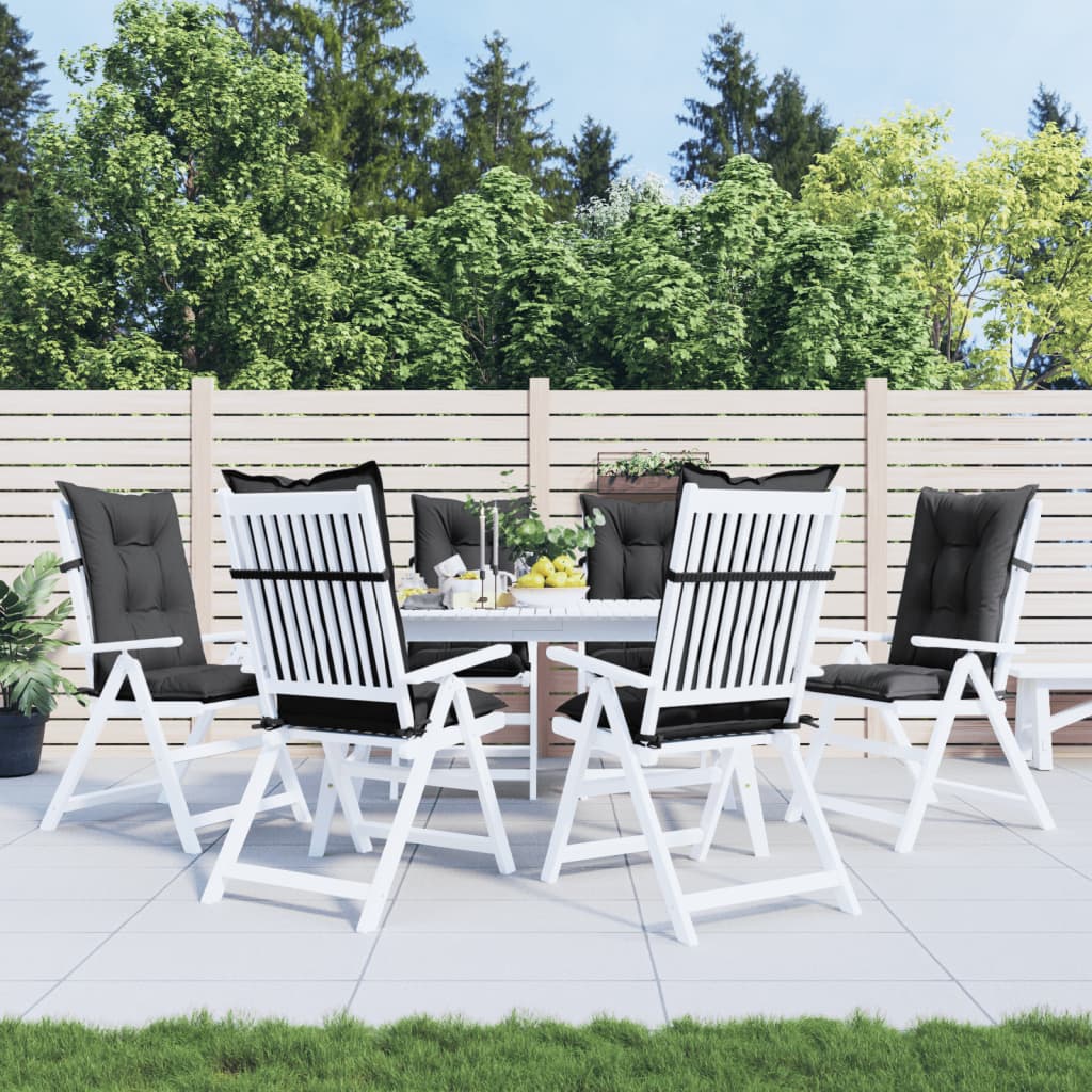 Highback Chair Cushions 6 Pcs Fabric