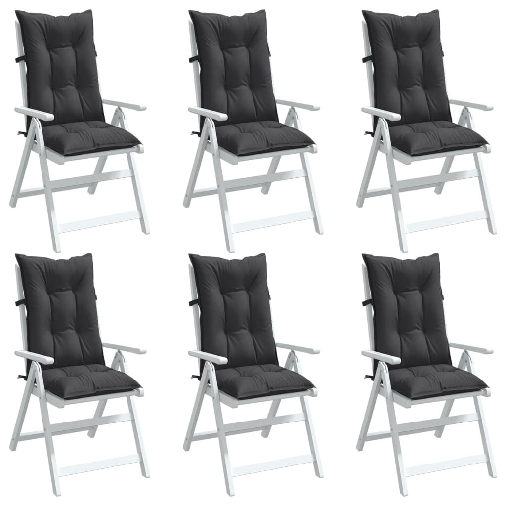 Highback Chair Cushions 6 Pcs Fabric