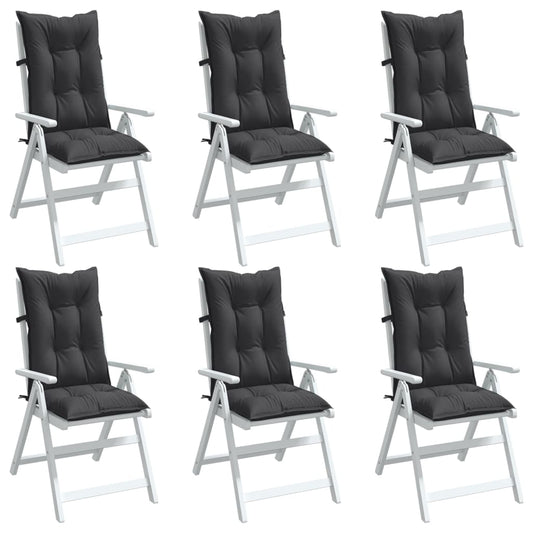 Highback Chair Cushions 6 Pcs Fabric