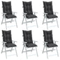 Highback Chair Cushions 6 Pcs Fabric