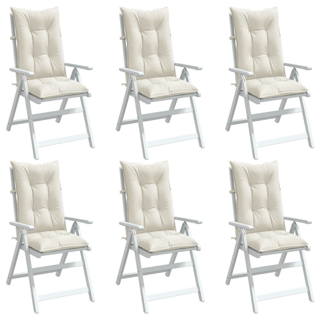 Highback Chair Cushions 6 Pcs Fabric