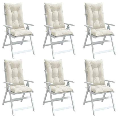 Highback Chair Cushions 6 Pcs Fabric