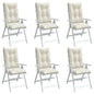 Highback Chair Cushions 6 Pcs Fabric