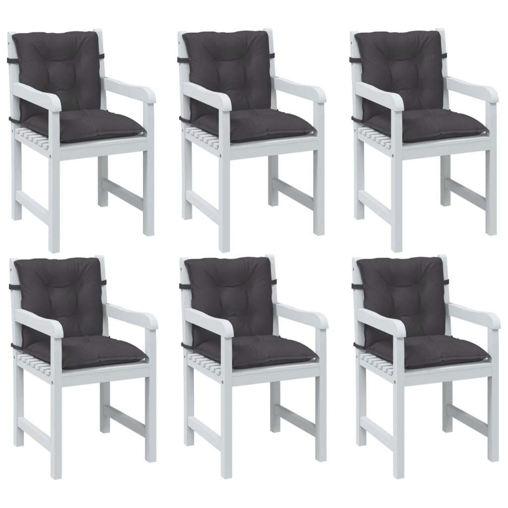 Lowback Chair Cushions 6 Pcs Fabric
