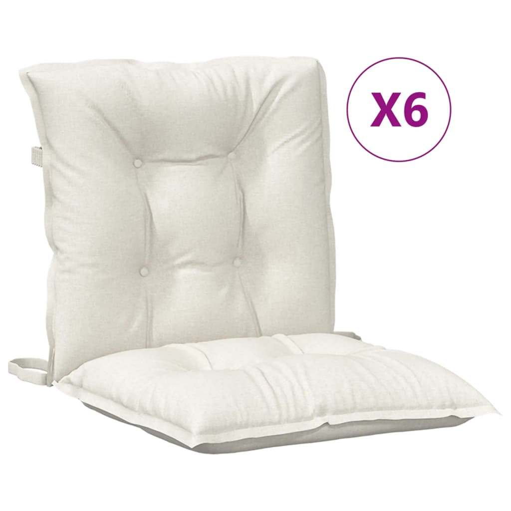 Lowback Chair Cushions 6 Pcs Fabric