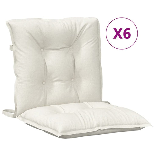 Lowback Chair Cushions 6 Pcs Fabric