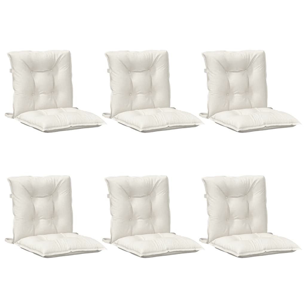 Lowback Chair Cushions 6 Pcs Fabric