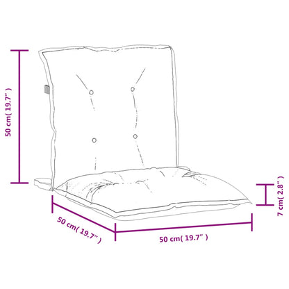 Lowback Chair Cushions 6 Pcs Fabric
