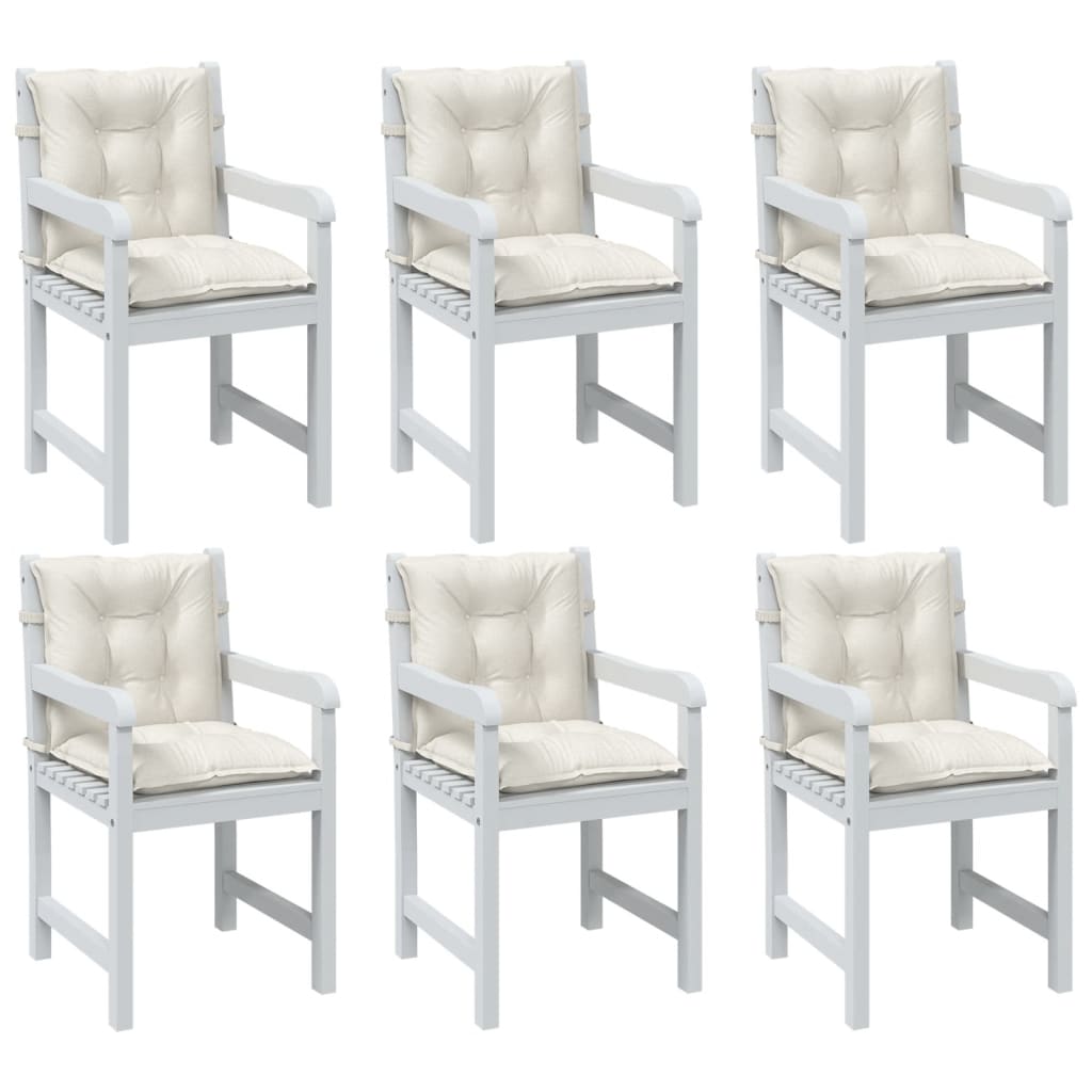 Lowback Chair Cushions 6 Pcs Fabric