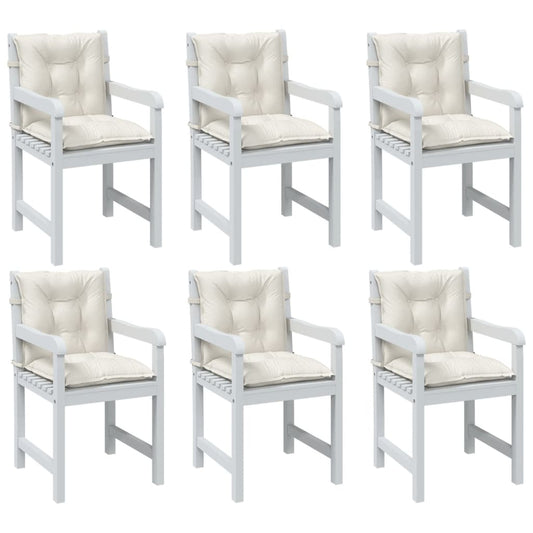 Lowback Chair Cushions 6 Pcs Fabric